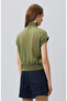 Haki File Görünümlü Sweatshirt - 5