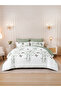 4-Pcs Printed Duvet Cover Set Queen Size 200x230cm, Brushed Microfiber Fabric (Without Filler)