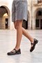Women's Loafer Strap Casual Shoes Norgi Brown - 4