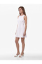 Cotton Sleeveless Scallop Embroidered Halter Neck Mini Dress - 3