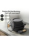24-Piece Nonstick Cookware Set with Detachable Handle, PFOA-Free Healthy Cooking Set - Black - 4