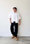 Basic Oversize White Poplin Crop Shirt