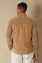 Watt Men's Velvet Sports Shirt - Comfort Slim Fit, Camel Hair Detail - 6
