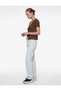 Cotton Pocket Detailed Waist-Tie Loose Trousers - Loose Straight Fit Jean - 2