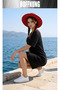 Women's Short Sleeve Crew Neck T-Shirt Dress Nightgown - 5