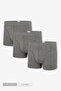 Men's Gray 3-Piece Classic Bamboo Boxers - 25101