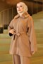 Fur Detailed Collar Suit Mink 19385 - 2