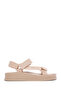 Women's Beige Strappy Thick-Soled Jelly Sandals 26Sfe4750Pv