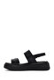 Women's Black Buckle Thick-Soled Leather Comfort Sandals 26Sfd341218 - 3