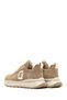 Women's Beige Lace-Up Thick Sole Sports Shoes, Suede Genuine Leather Sneaker 25Afd221110 - 5
