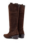 Women's Brown Thick Heeled Suede Leather Cowboy Boots 25Afd152910 - 7
