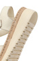 Women's Cream Thick Soled Leather Comfort Sandals 26Sfd411818 - 8