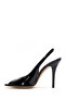 Women's Black High Stiletto Heel U Patent Leather D Leather Shoes 26Sfd121516 - 3