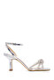 Women's Silver Anklet with Buckled Stones Stiletto Heel U S Sandals 26Sfe3901Ts