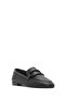 Women's Black Leather Masculine Loafer 26Pfd350118 - 7