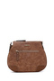 Women's Tan Long Strap Nubuck Crossbody Bag 26Sbd2101V3 - 5