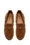 Women's Tan Tasseled Suede Leather Loafer 26Pfd552210 - 4