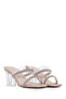 Women's Beige Stone Transparent Block Heel Pcs Slipper 26Sfe4500Pv - 2