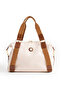 Beige Women's Multi-Compartment Adjustable Crossbody Hand and Shoulder Bag - 4