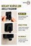 1 Piece Adhesive Sponge Holder with Hook - Black Stainless Steel Kitchen Organizer Hanger M-Sng2 - 2