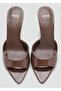 Patent Leather Look Heeled Sandals - 4