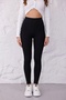 Women's Seamless Push up Effect No-Show Extra Flexible High Waist Ribbed Leggings