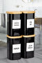 Black Ear Cotton Set of 4 - Cotton, Make-Up, Acrylic Floss Jar