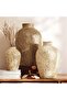 Levo Ceramic Vase 25x25x37.2cm - Brown - 3