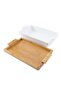 Natura Rectangular Baking Dish With Bamboo Lid 1.4L- White - 5