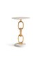Selma Accent Table Marble - White & Gold - 5
