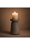 Zanzibar Terracotta Highgloss Candle Holder 12.7x12.7x20.32cm - Grey - 2