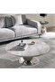 Dixie End Table Marble - Black & Silver - 4