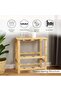 Natura Bamboo 6-bottle Rack Stand With Stemware Holder 40x25x47cm -natural - 5
