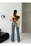 High Waist 100% Cotton Wide Leg Denim Trousers - Premium Jean - 3