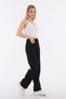 Black Wide Leg Women's Jeans - Lycra Black Loose Women's Jeans - 2