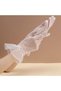 Laced Tulle Polka Dot Transparent Party Costume Henna Wedding & Bridal Gloves WHITE - 4