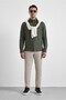 Dark Green Slim Buttoned Collar Plain Casual Shirt - 4