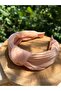 Women's Pleated Fabric Pink Knotted Crown Hair Accessory Daily
