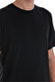 Black Regular Fit Plain Crew Neck Knit T-Shirt - 5