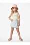 Normal Waist Tie-Detail Cotton Denim Short Skirt