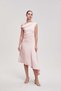 Plain off-shoulder midi dress - 3