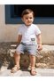 Striped 6-18 Months Set - Ecru