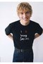 Men's Black 100% Cotton Graphic Printed Crew Neck T-Shirt