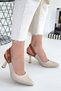 Shoe Basket 154 Women's 8 cm Heeled Open Back Stiletto Shoes