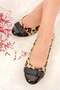 Black/Leopard Women's Ballerinas 9726019502 - 2