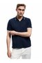 Contrast Detailed Cotton Pique Fabric Short Sleeve Slim Fit Polo Neck T-Shirt