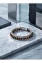 Men's Premium Bracelet with Tiger's Eye and Hematite Steel Chain 01830 - 3