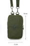 Krinkıl / Klinkır Imported Waterproof Shoulder Strap Crossbody Mini Mobile Phone Carrying Bag Wallet Khaki K001 - 2