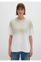 Gradient Beige T-Shirt Loose Fit / Loose Relaxed Fit 1613396-70057 - 4