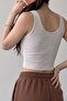 قميص قصير بياقة على شكل حرف U وحزام سميك ومزين بأزرار - 3